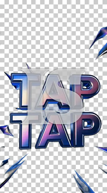 Anteprima di un overlay animato Tap Tap in stile Glass