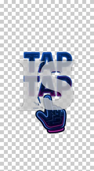 Anteprima di un overlay animato Tap Tap in stile Neon